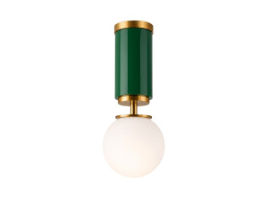 Candeeiro de teto em metal «Moira» - 15 x 15 x 38 cm - Verde