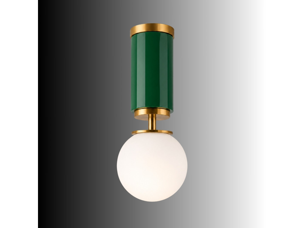 Candeeiro de teto em metal «Moira» - 15 x 15 x 38 cm - Verde