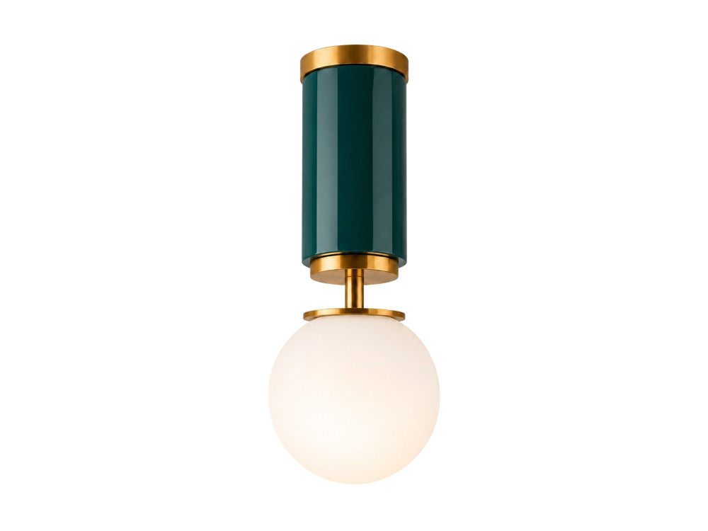 Candeeiro de teto em metal «Moira» - 15 x 15 x 38 cm - Verde
