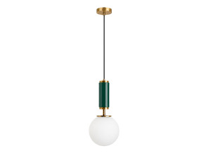 Candeeiro suspenso em metal «Moira» - 15 x 15 x 120 cm - Verde