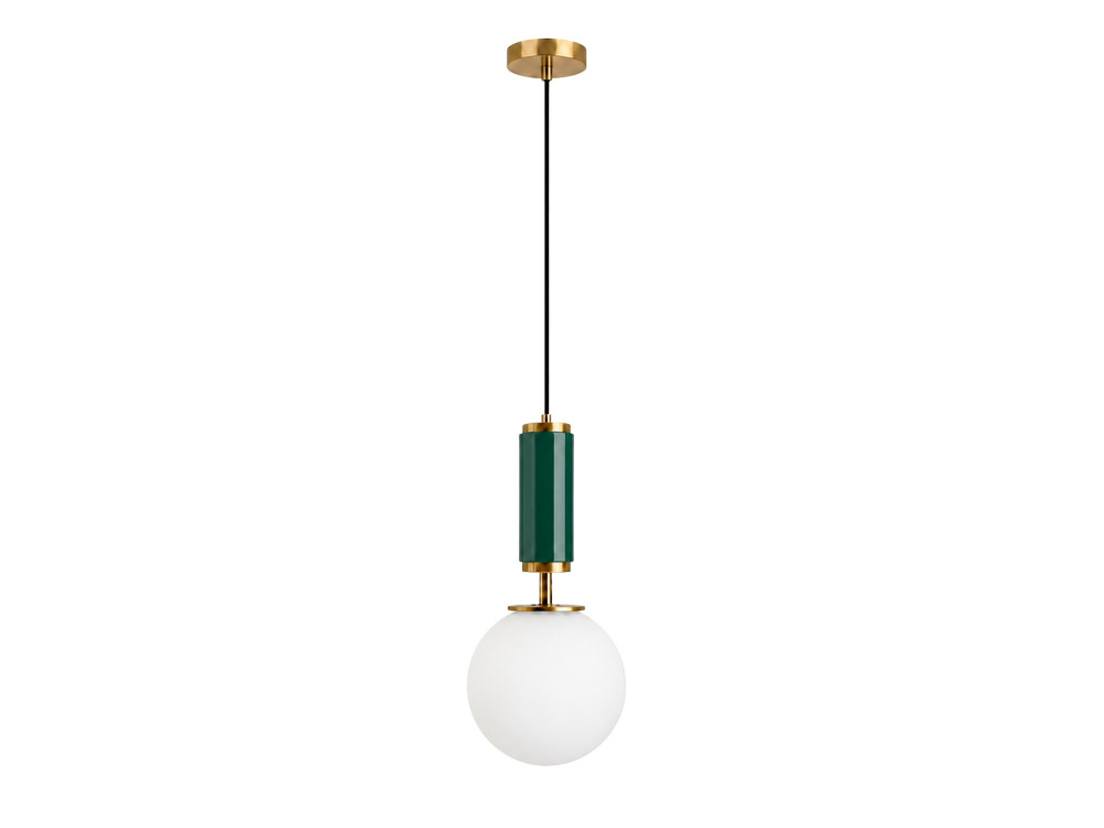 Candeeiro suspenso em metal «Moira» - 15 x 15 x 120 cm - Verde