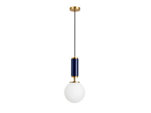 Candeeiro suspenso em metal «Moira» - 15 x 15 x 120 cm - Azul