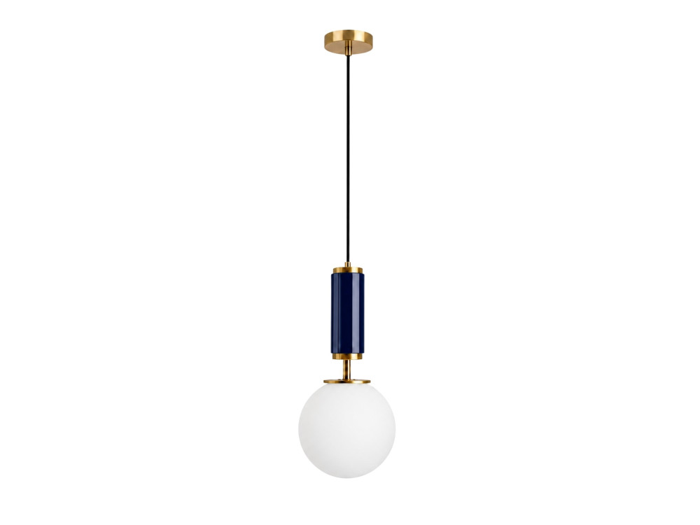 Candeeiro suspenso em metal «Moira» - 15 x 15 x 120 cm - Azul