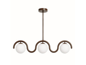 Candelabro de metal «GEDIK-20442» - 80 x 17 cm - Castanho