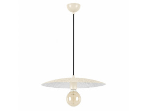 Candeeiro suspenso em metal «Soleil» - 39 x 39 cm - Bege