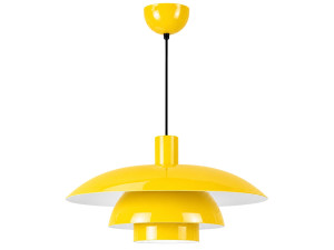 Candeeiro suspenso em metal «Layer» - 45 x 45 cm - Amarelo