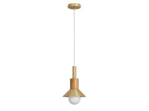 Candeeiro suspenso em metal «Elwood» - 14 x 26 cm - Amarelo