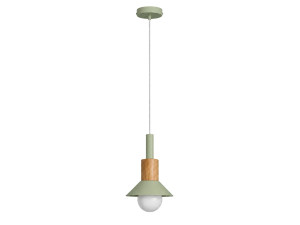 Candeeiro suspenso em metal «Elwood» - 14 x 26 cm - Verde