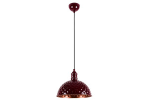 Candeeiro suspenso em metal «Echo» - 26 x 26 cm - Bordeaux