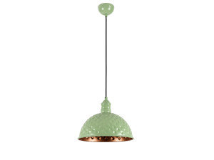 Candeeiro suspenso em metal «Echo» - 26 x 26 cm - Verde menta