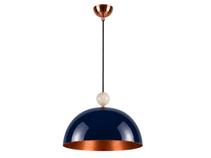 Candeeiro suspenso em metal «Bubble» - 40 x 40 cm - Azul-marinho