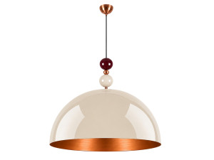 Candeeiro suspenso em metal «Bubble» - 60 x 60 cm - Bege