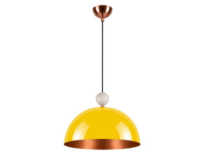 Candeeiro suspenso em metal «Bubble» - 40 x 40 cm - Amarelo