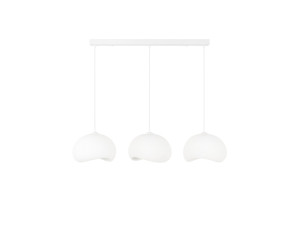 Candelabro de metal «Yontu» - 27 x 30 x 65 cm - Branco