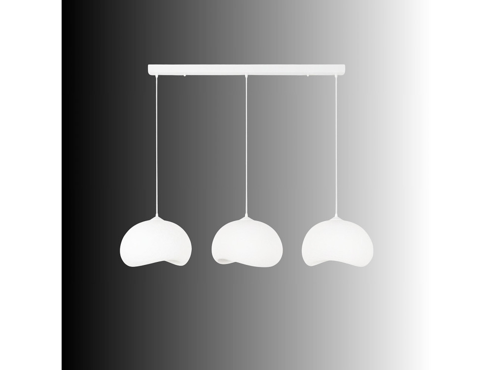 Candelabro de metal «Yontu» - 27 x 30 x 65 cm - Branco