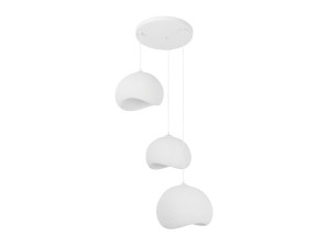 Candelabro de metal «Yontu» - 55 x 29 x 120 cm - Branco