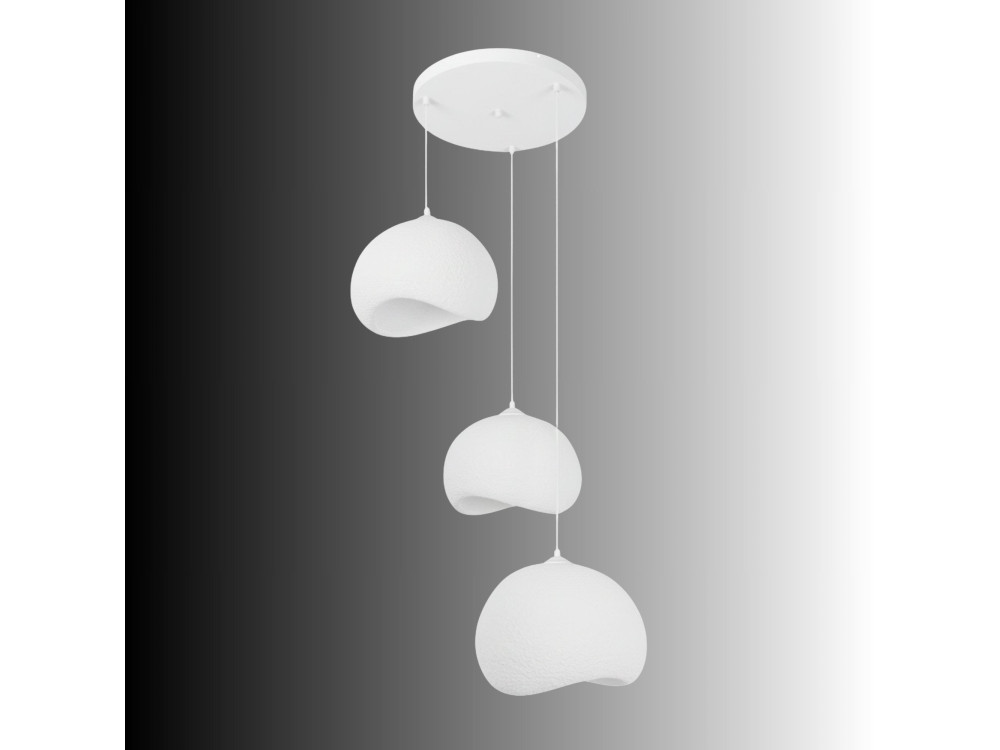 Candelabro de metal «Yontu» - 55 x 29 x 120 cm - Branco