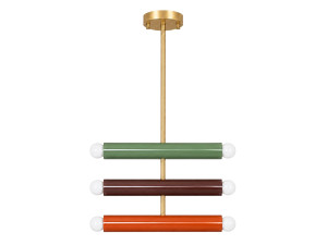 Candelabro de metal «Vento» - 35 x 10 cm - Verde