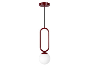 Candeeiro suspenso em metal «Loop» - 15 x 15 cm - Bordéus