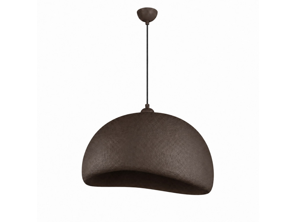 Candeeiro suspenso em metal «Beta» - 50 x 40 cm - Castanho