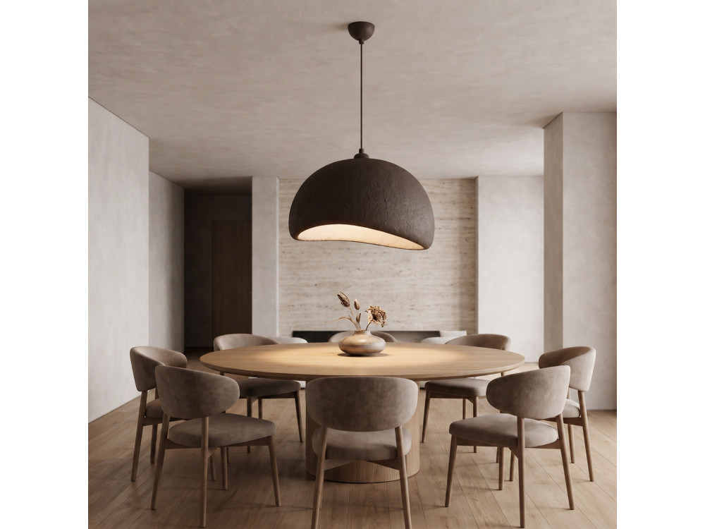 Candeeiro suspenso em metal «Beta» - 50 x 40 cm - Castanho
