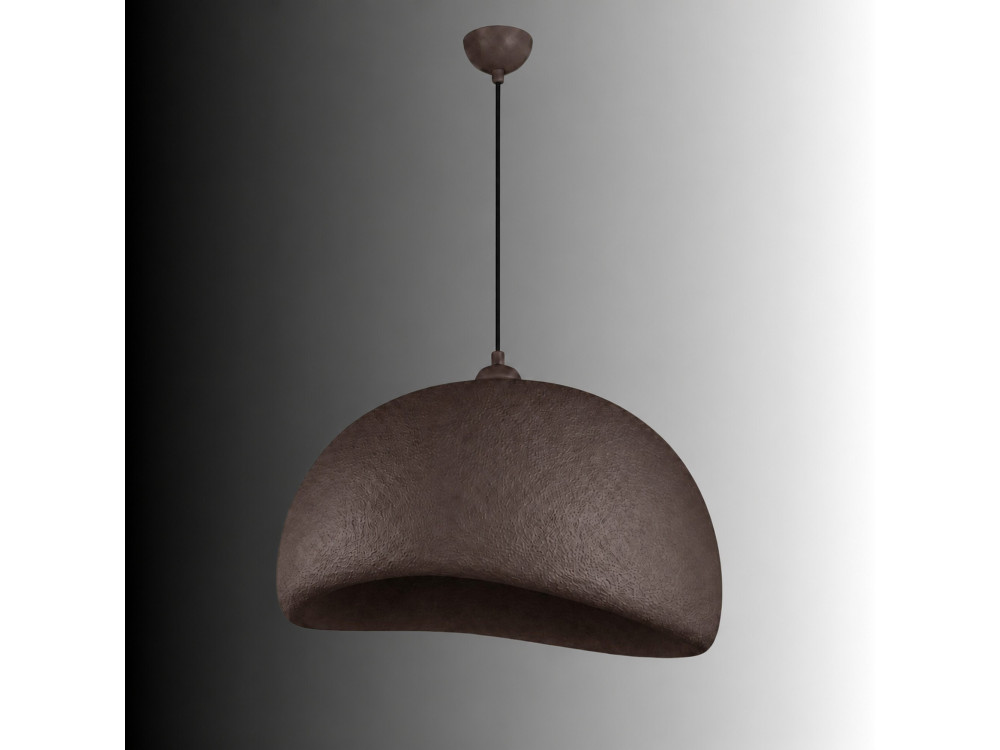 Candeeiro suspenso em metal «Beta» - 50 x 40 cm - Castanho