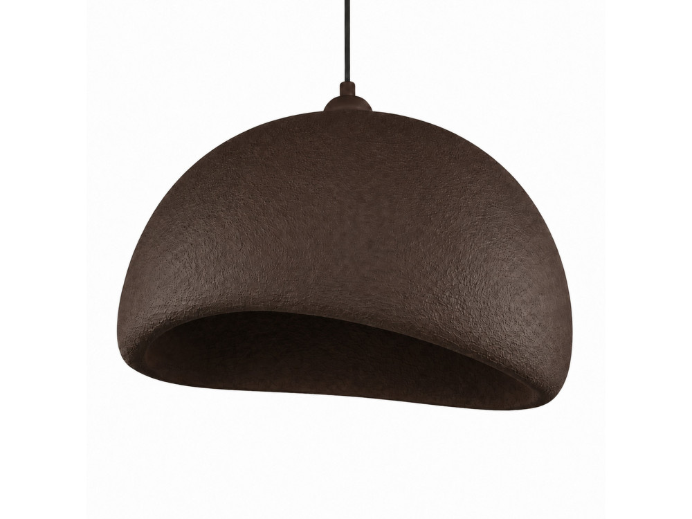 Candeeiro suspenso em metal «Beta» - 50 x 40 cm - Castanho