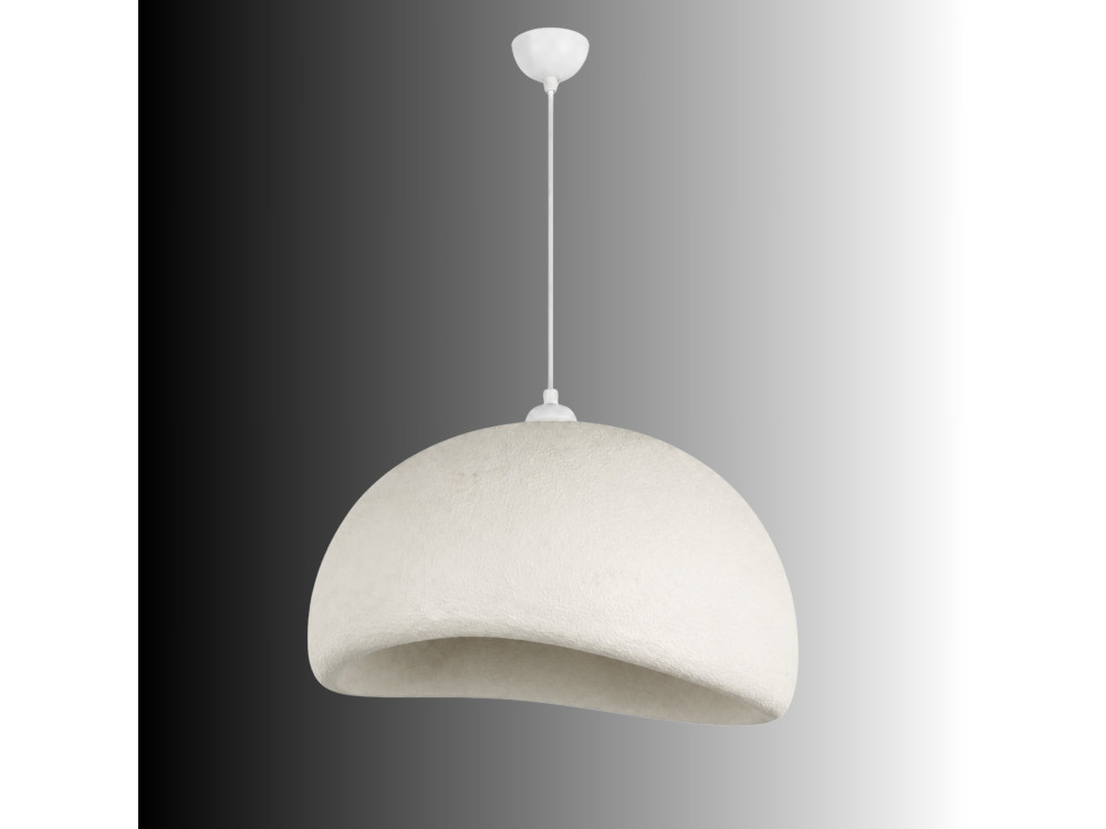 Candeeiro suspenso em metal «Beta» - 50 x 40 cm - Branco
