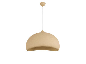 Candeeiro suspenso em metal «Beta» - 40 x 32 cm - Bege