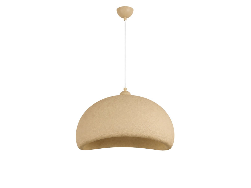 Candeeiro suspenso em metal «Beta» - 40 x 32 cm - Bege