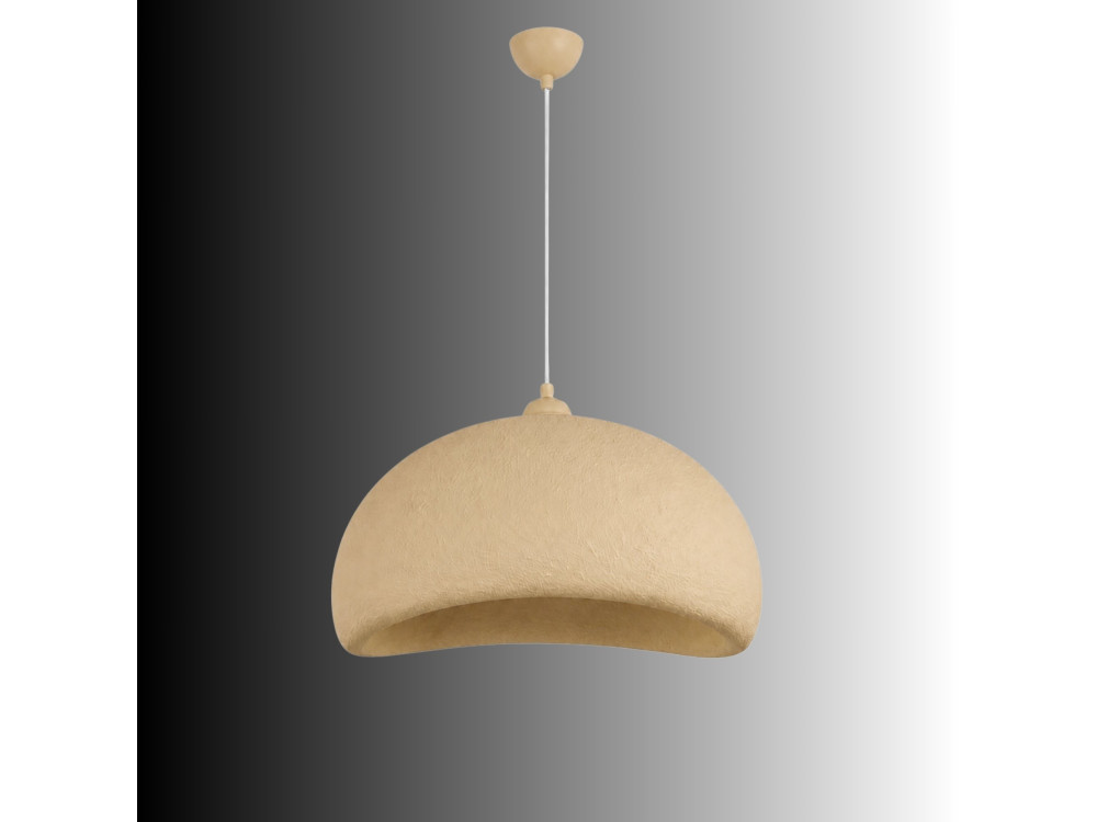 Candeeiro suspenso em metal «Beta» - 40 x 32 cm - Bege