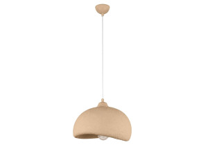 Candeeiro suspenso em metal «Beta» - 30 x 24 cm - Bege