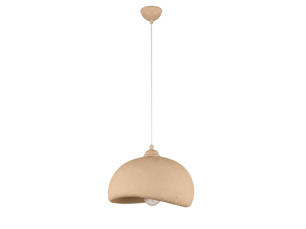 Candeeiro suspenso em metal «Beta» - 30 x 24 cm - Bege