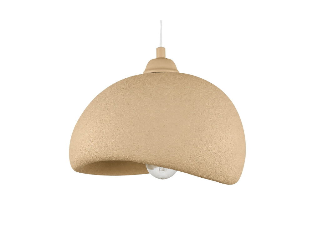Candeeiro suspenso em metal «Beta» - 30 x 24 cm - Bege