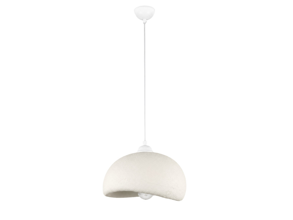Candeeiro suspenso em metal «Beta» - 30 x 24 cm - Branco