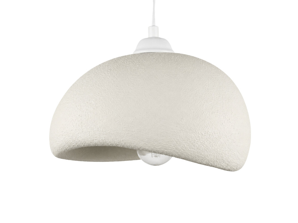 Candeeiro suspenso em metal «Beta» - 30 x 24 cm - Branco