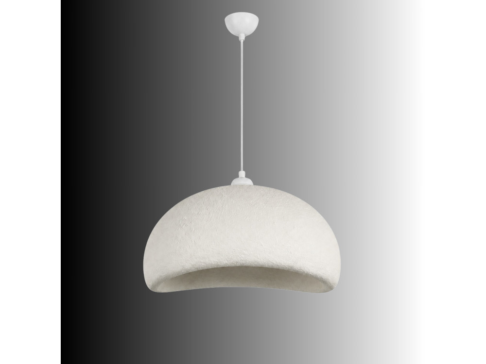 Candeeiro suspenso em metal «Beta» - 40 x 32 cm - Branco