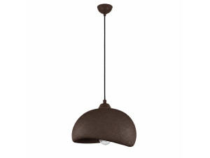 Candeeiro suspenso em metal «Beta» - 30 x 24 cm - Castanho
