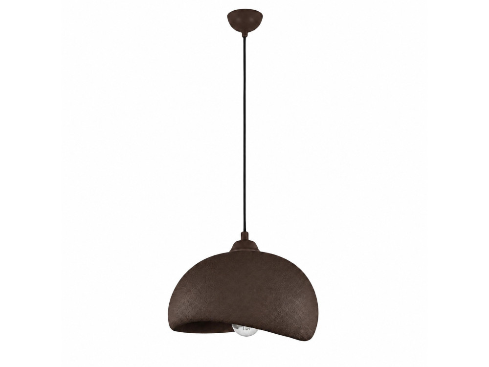 Candeeiro suspenso em metal «Beta» - 30 x 24 cm - Castanho