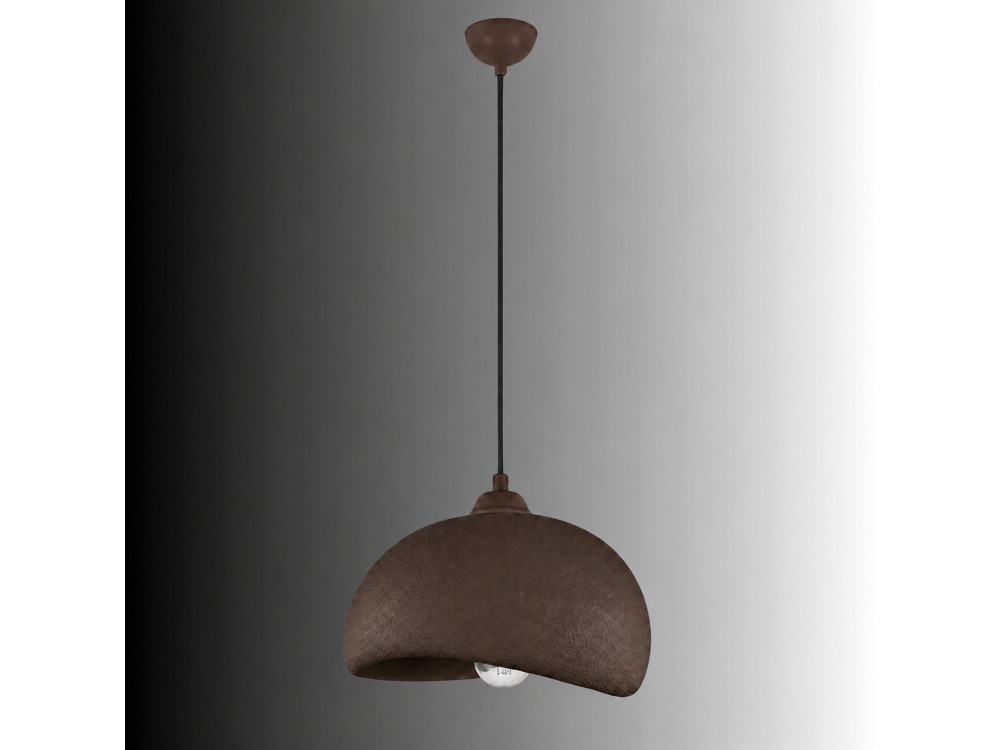 Candeeiro suspenso em metal «Beta» - 30 x 24 cm - Castanho
