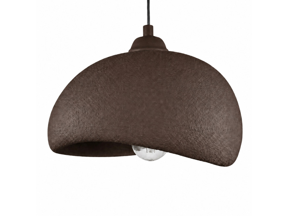 Candeeiro suspenso em metal «Beta» - 30 x 24 cm - Castanho