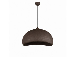 Candeeiro suspenso em metal «Beta» - 40 x 32 cm - Castanho