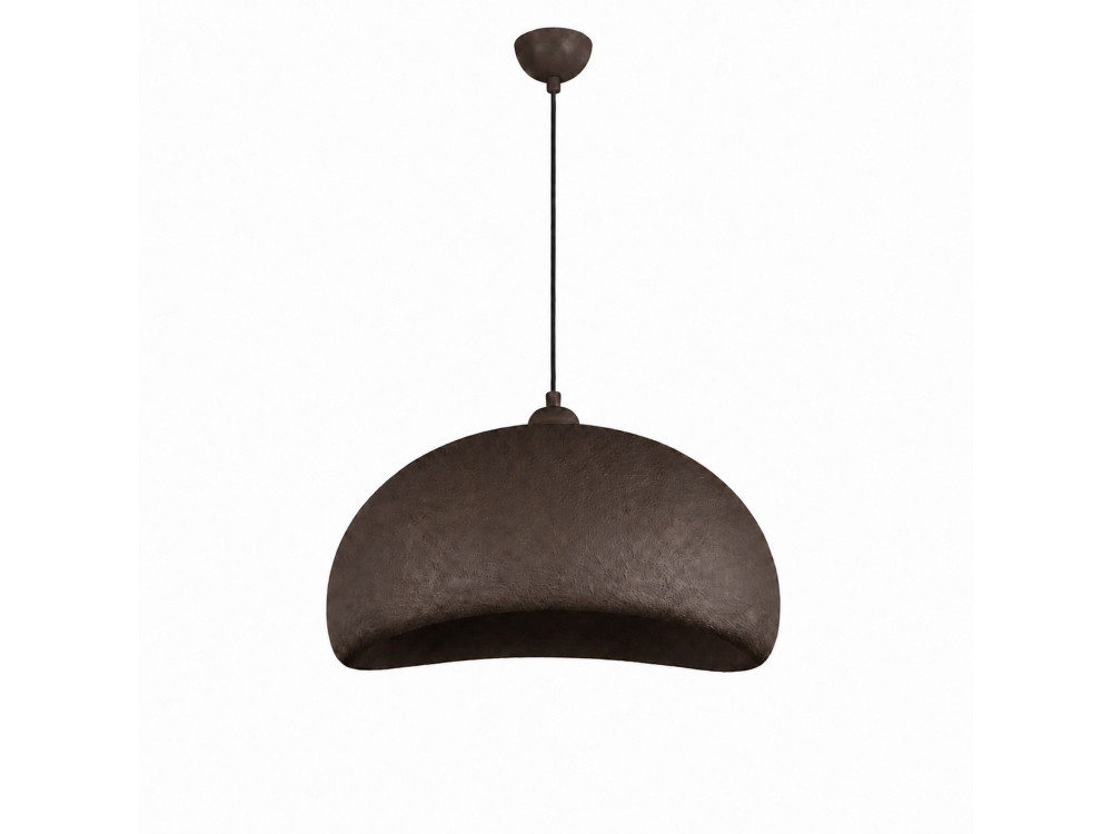 Candeeiro suspenso em metal «Beta» - 40 x 32 cm - Castanho
