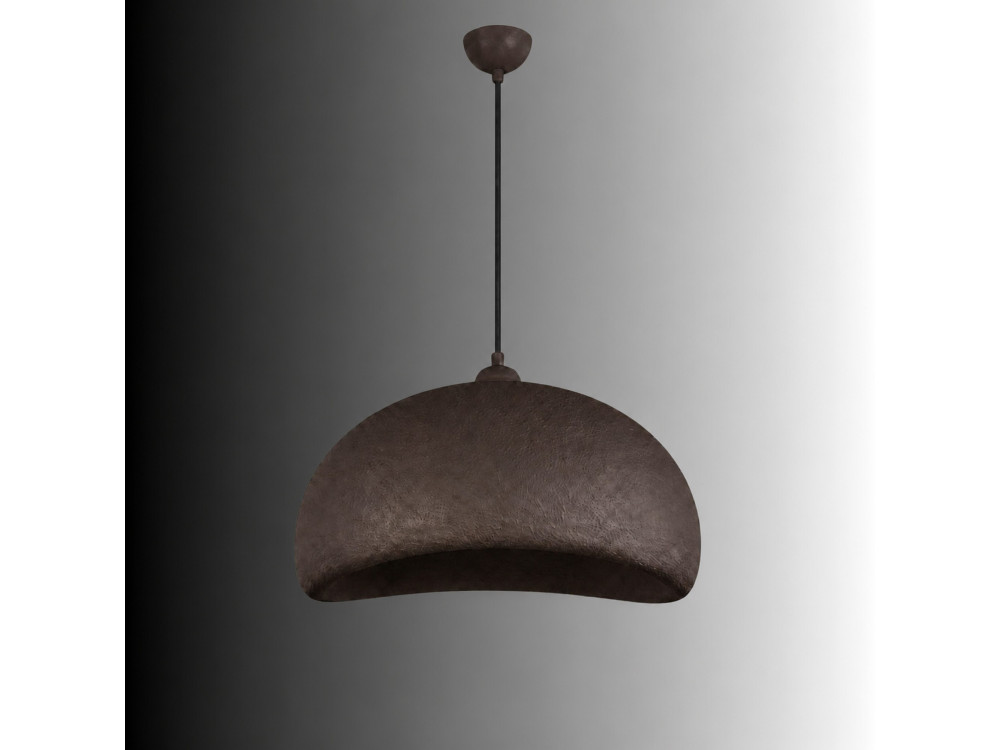 Candeeiro suspenso em metal «Beta» - 40 x 32 cm - Castanho