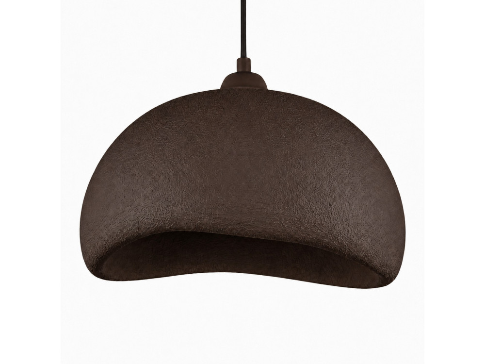 Candeeiro suspenso em metal «Beta» - 40 x 32 cm - Castanho