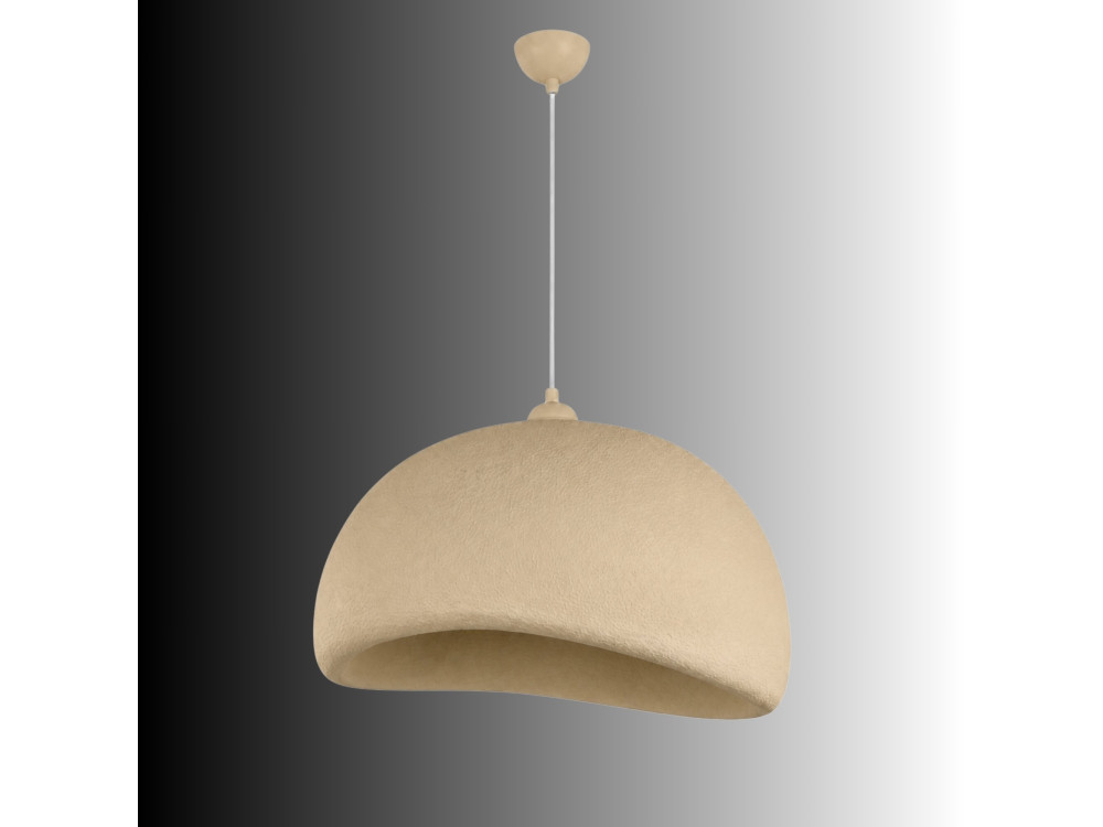 Candeeiro suspenso em metal «Beta» - 50 x 40 cm - Bege