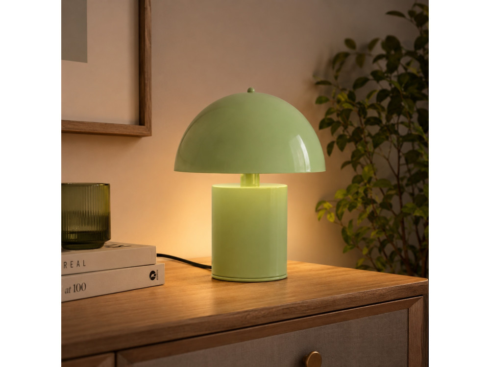 Candeeiro de mesa em metal «Pera» - 26 x 26 cm - Verde menta