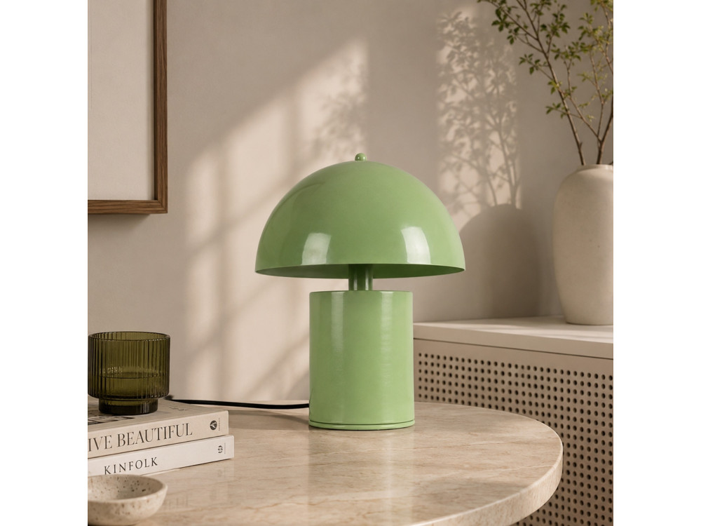Candeeiro de mesa em metal «Pera» - 26 x 26 cm - Verde menta
