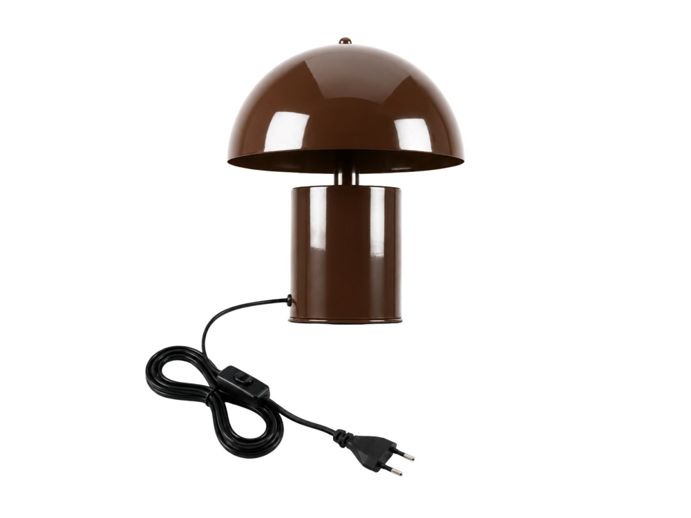 Candeeiro de mesa em metal «Pera» - 26 x 26 cm - Castanho