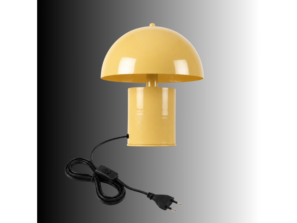 Candeeiro de mesa em metal «Pera» - 26 x 26 cm - Amarelo